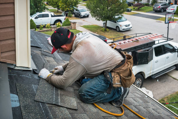 Professional Roofing technician working in Amboy, IN